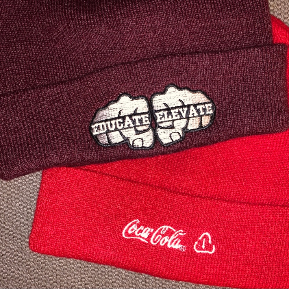 Coca Cola Beanie + Educate/Elevate Toque